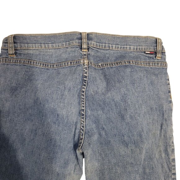 Tommy Jeans Womens Light-Wash Straight-Leg Denim Pants Size 13 - Picture 5 of 5
